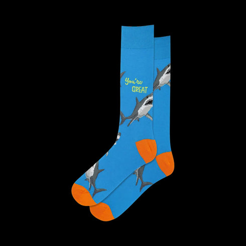 Blue Great Shark Funky Socks